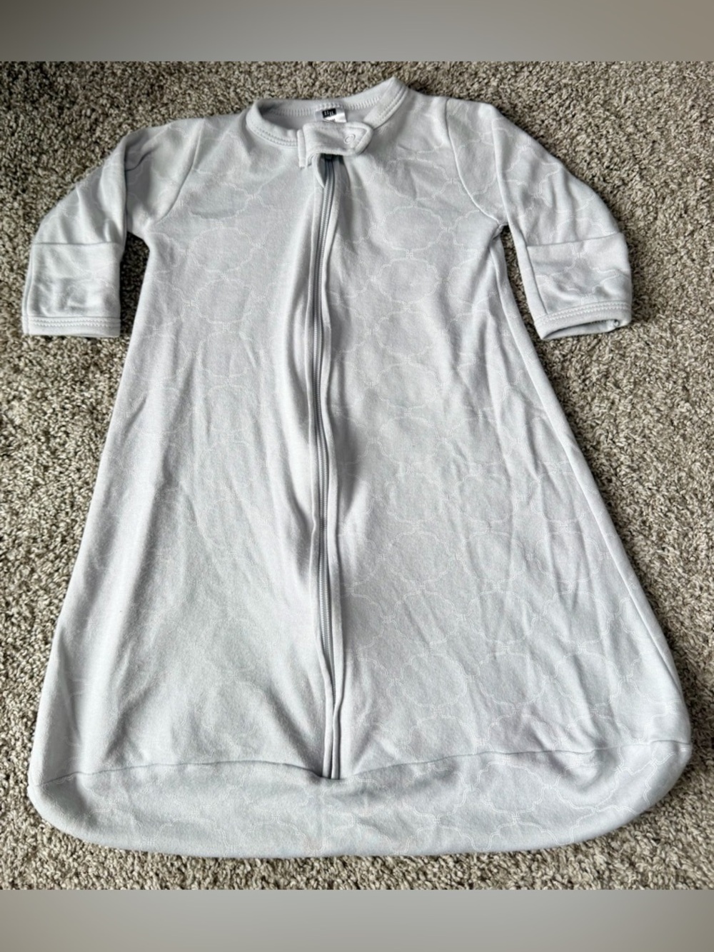 Hudson Baby Light Gray Patterned Baby Sleep Sack 0-3 Months